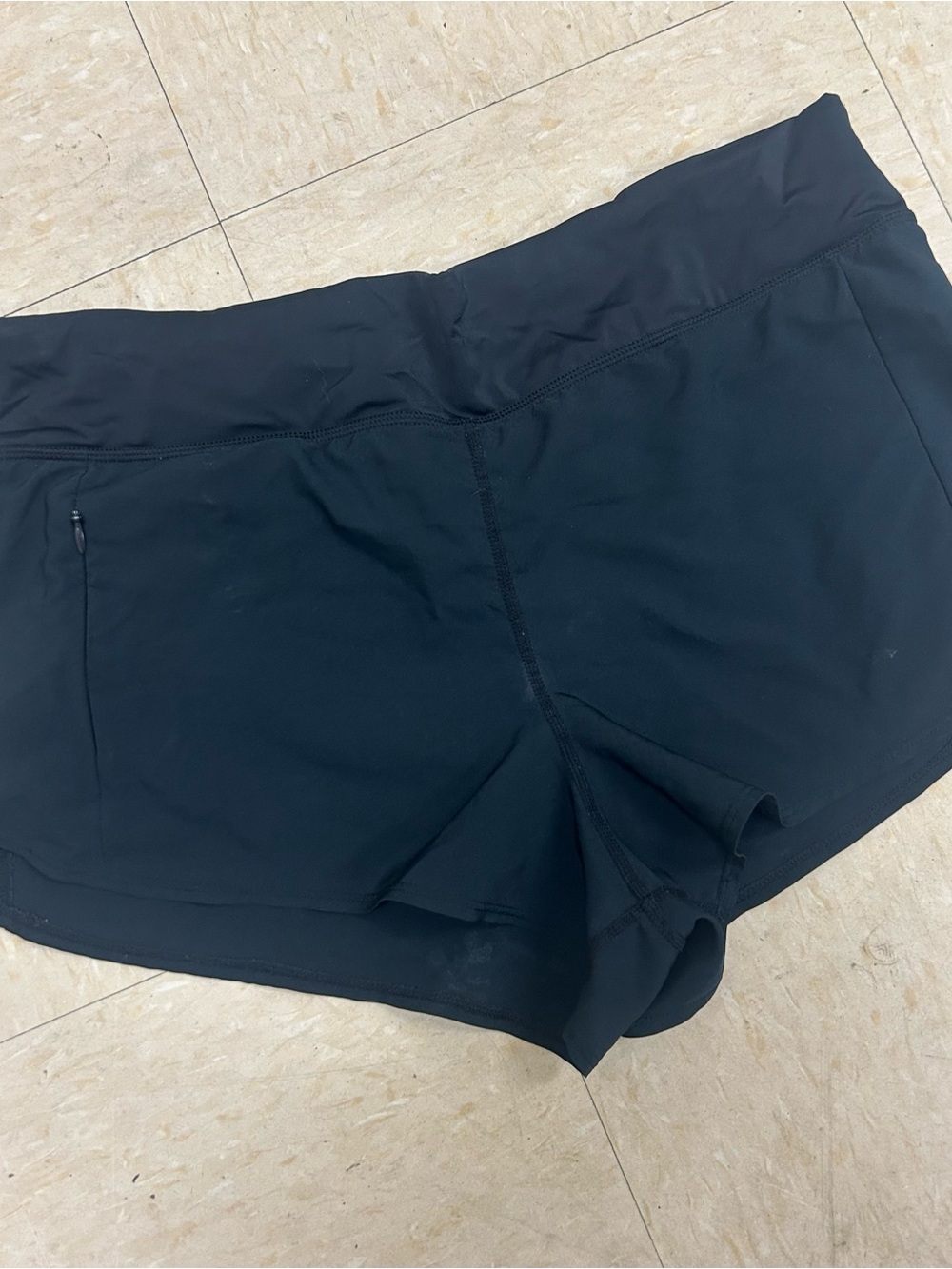 Title Nine Black Athletic Stretch Shorts size large with inner brief - Picture 5 of 10
